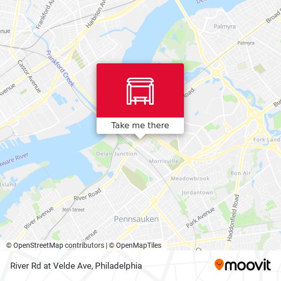 River Rd at Velde Ave map