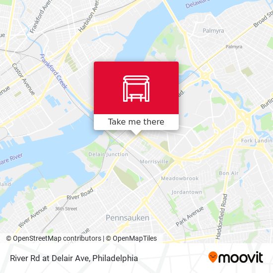 River Rd at Delair Ave map