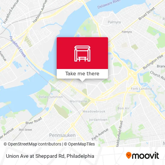 Union Ave at Sheppard Rd map