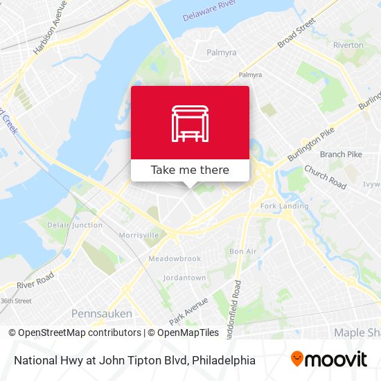 National Hwy at John Tipton Blvd map