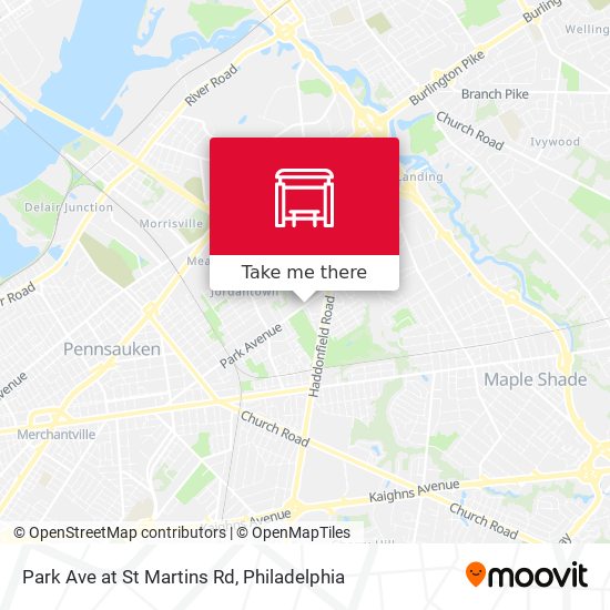 Park Ave at St Martins Rd map