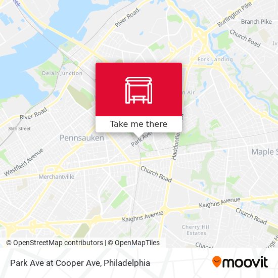 Park Ave at Cooper Ave map