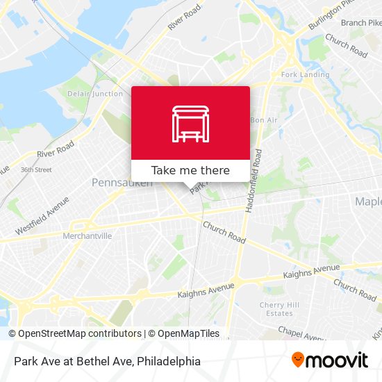 Park Ave at Bethel Ave map