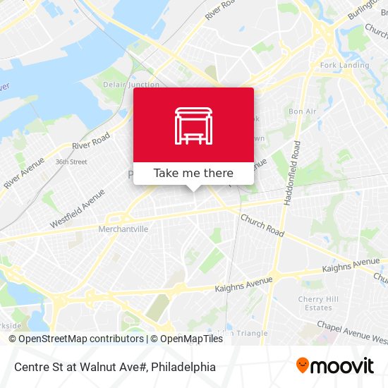 Mapa de Centre St at Walnut Ave#