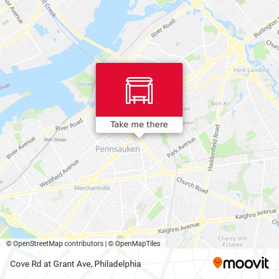 Cove Rd at Grant Ave map