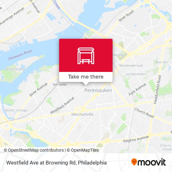Mapa de Westfield Ave at Browning Rd