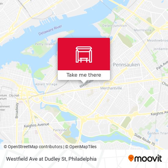 Westfield Ave at Dudley St map