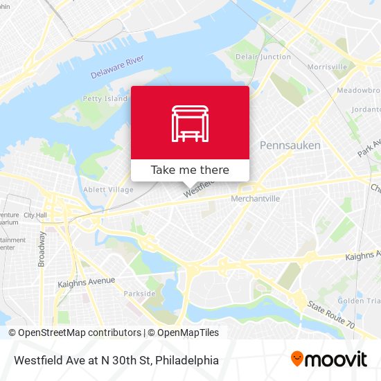 Westfield Ave at N 30th St map