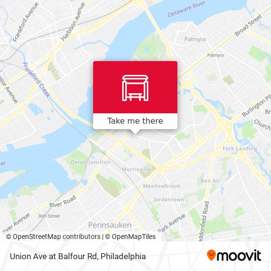 Union Ave at Balfour Rd map