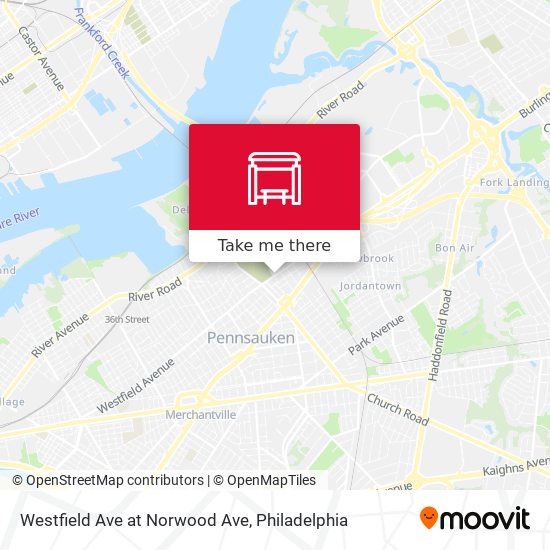 Westfield Ave at Norwood Ave map