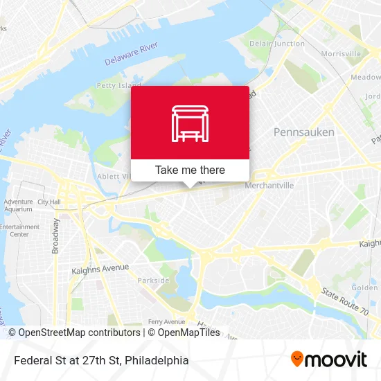Federal St at 27th St map