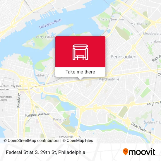 Federal St at S. 29th St map