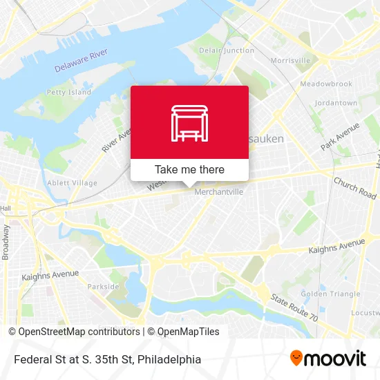 Federal St at S. 35th St map