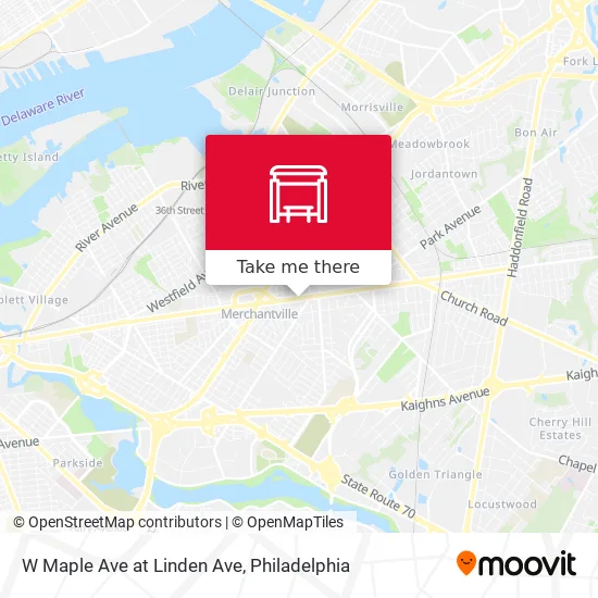 W Maple Ave at Linden Ave map