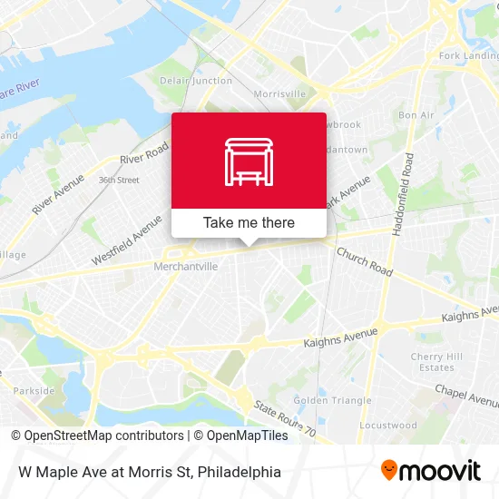 W Maple Ave at Morris St map