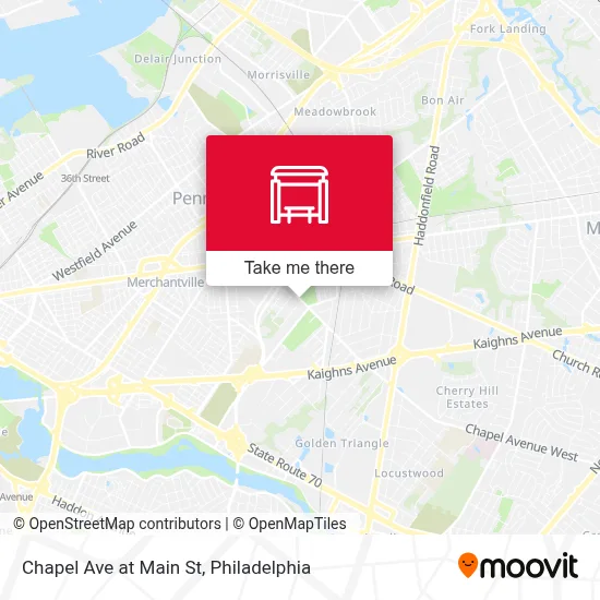 Chapel Ave at Main St map