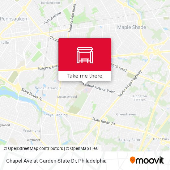 Mapa de Chapel Ave at Garden State Dr