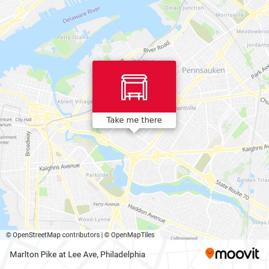 Marlton Pike at Lee Ave map
