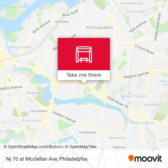 Mapa de Nj 70 at Mcclellan Ave