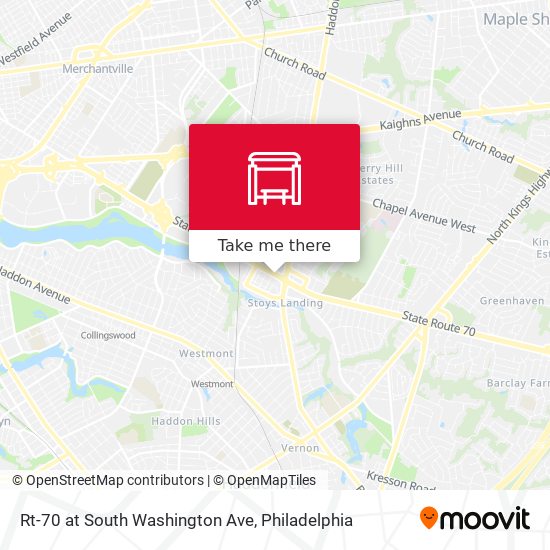 Rt-70 at South Washington Ave map