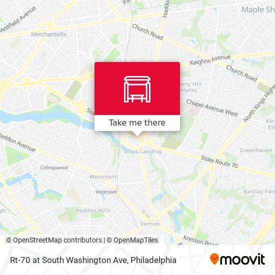 Rt-70 at South Washington Ave map
