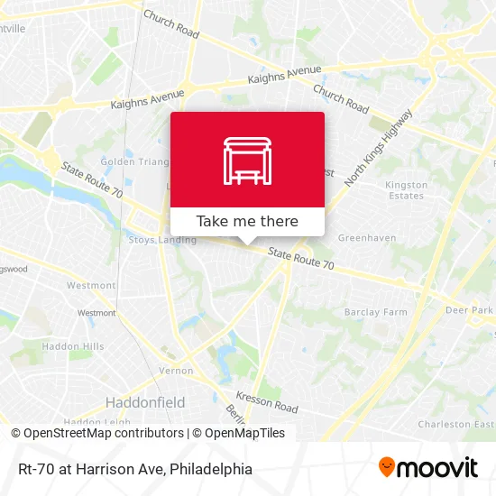 Rt-70 at Harrison Ave map
