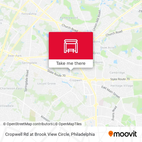 Cropwell Rd at Brook View Circle map