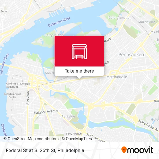 Federal St at S. 26th St map