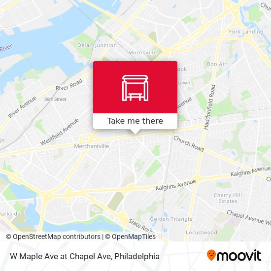 W Maple Ave at Chapel Ave map