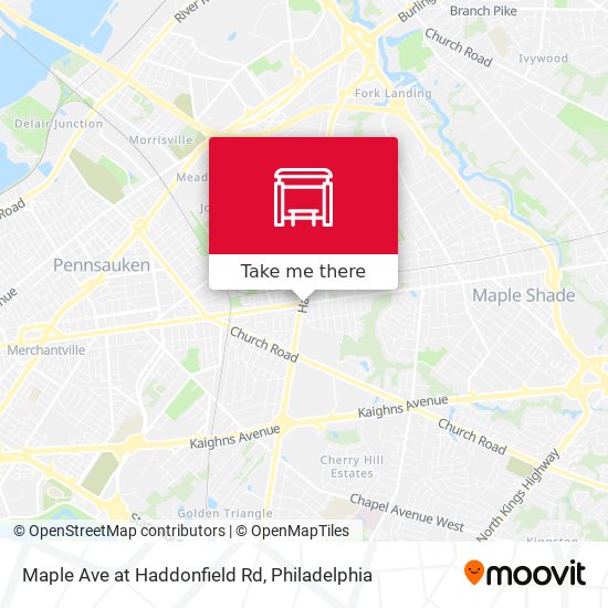 Mapa de Maple Ave at Haddonfield Rd
