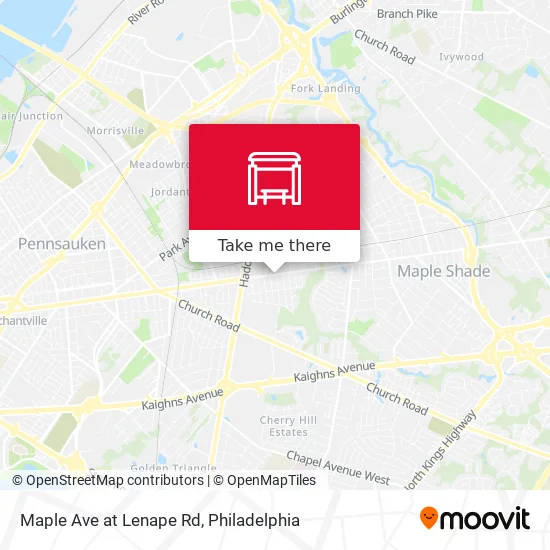 Maple Ave at Lenape Rd map