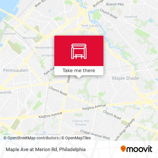 Maple Ave at Merion Rd map
