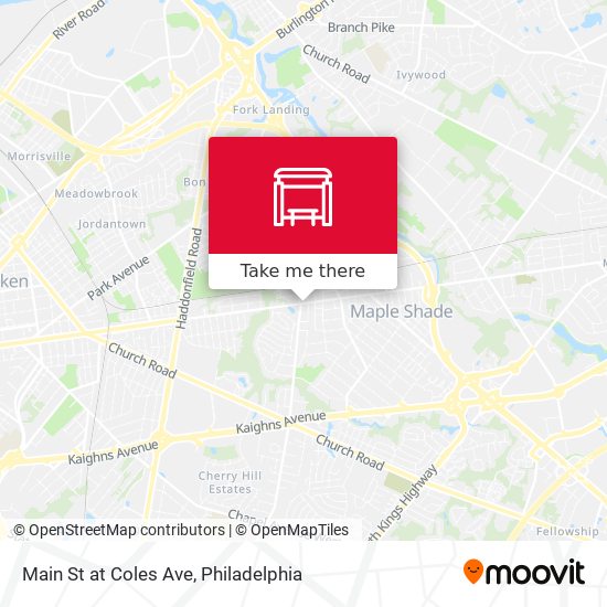 Main St at Coles Ave map