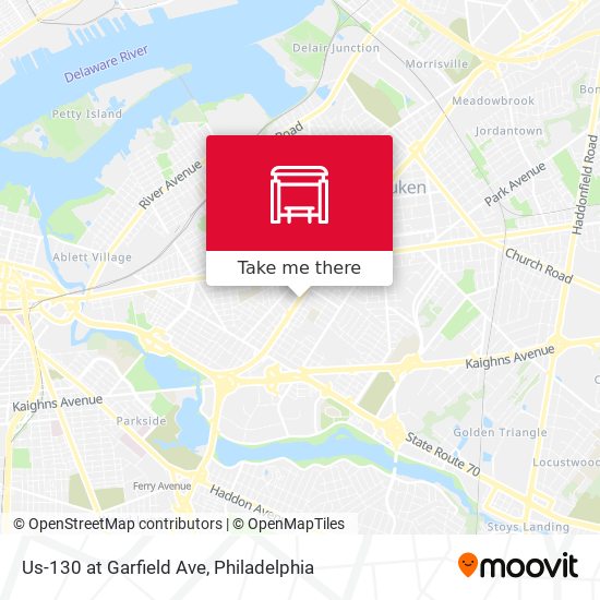 Us-130 at Garfield Ave map