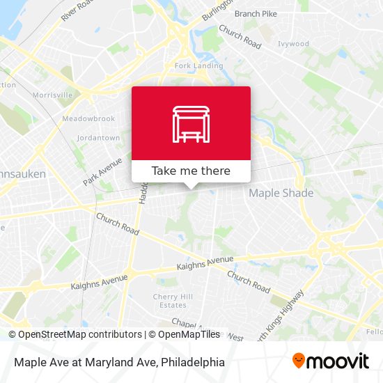 Maple Ave at Maryland Ave map