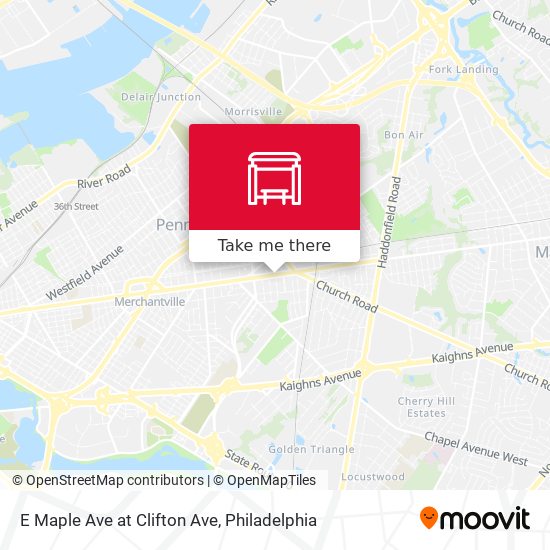 E Maple Ave at Clifton Ave map
