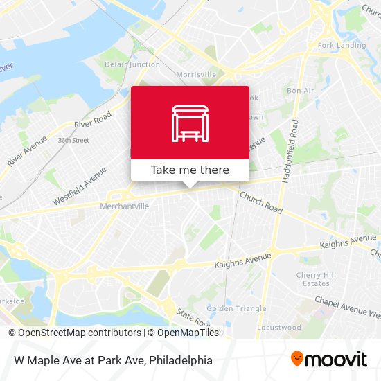 W Maple Ave at Park Ave map