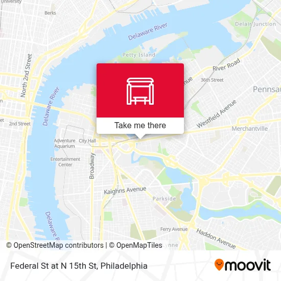 Federal St at N 15th St map