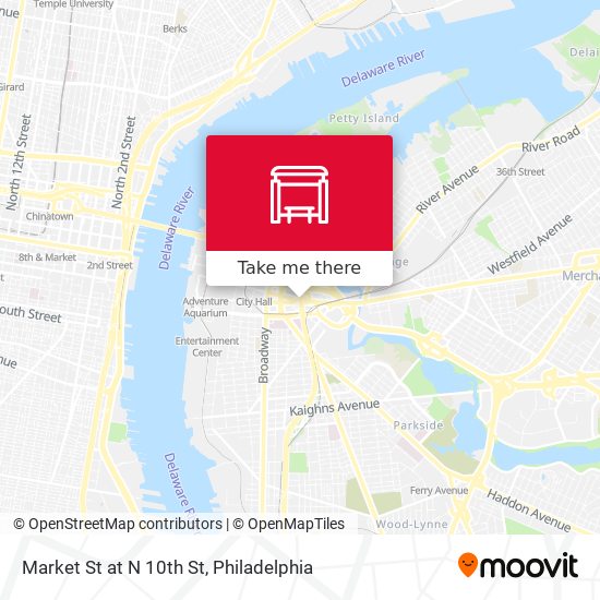 Market St at N 10th St map