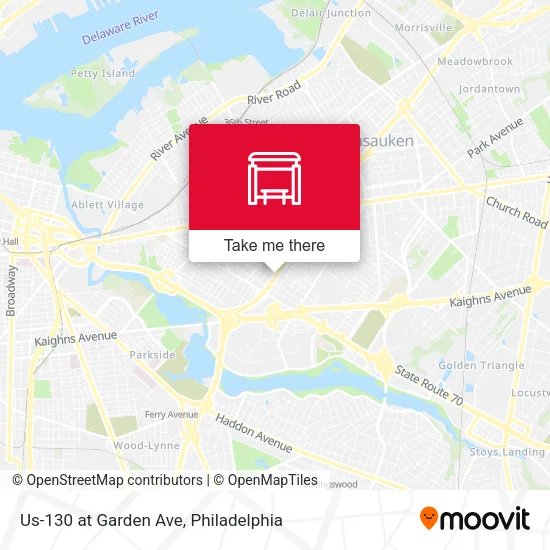 Us-130 at Garden Ave map