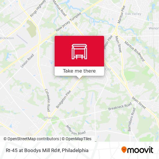 Mapa de Rt-45 at Boodys Mill Rd#