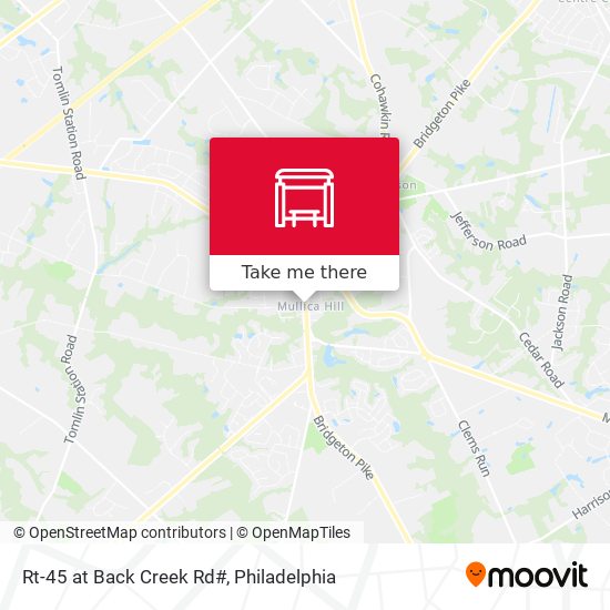 Rt-45 at Back Creek Rd# map