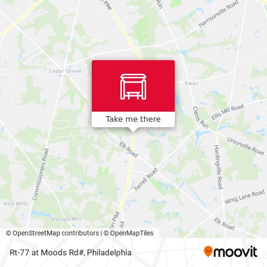 Rt-77 at Moods Rd# map