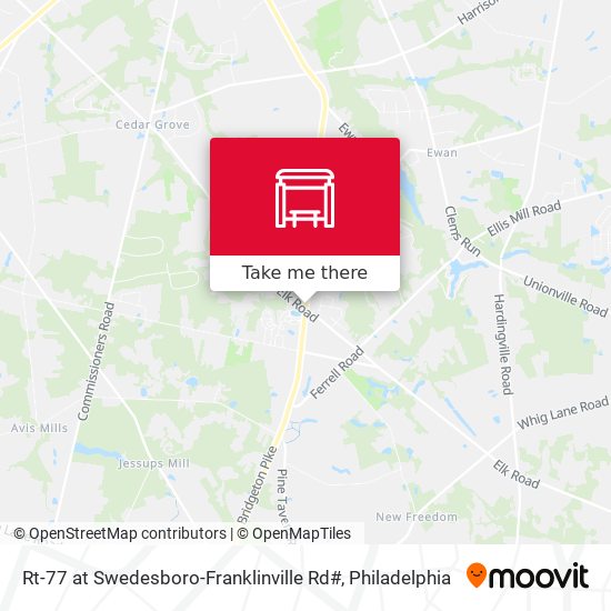 Rt-77 at Swedesboro-Franklinville Rd# map
