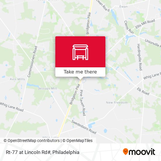 Rt-77 at Lincoln Rd# map