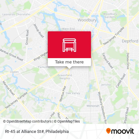 Rt-45 at Alliance St# map