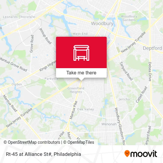 Rt-45 at Alliance St# map