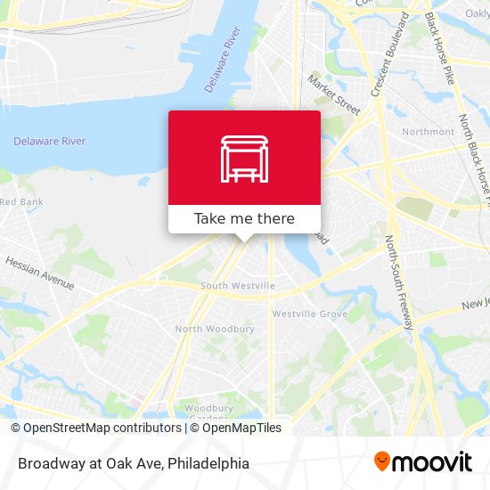 Mapa de Broadway at Oak Ave