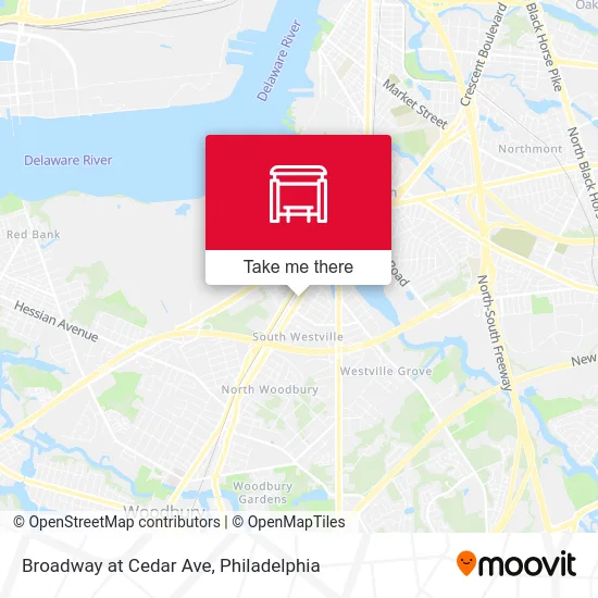 Broadway at Cedar Ave map