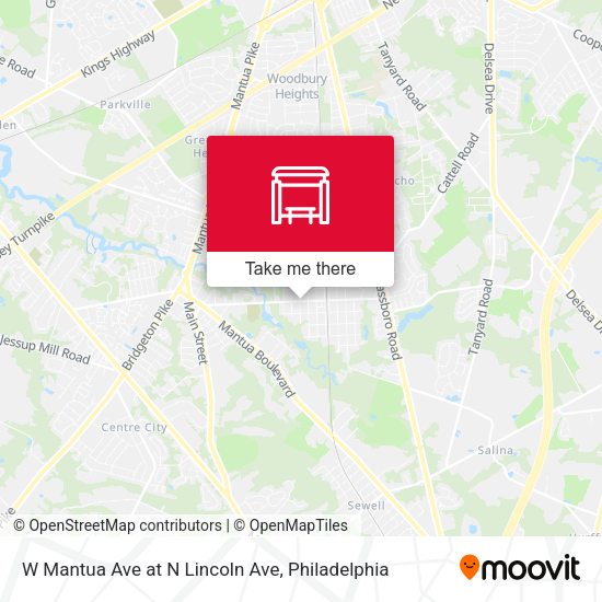 Mapa de W Mantua Ave at N Lincoln Ave